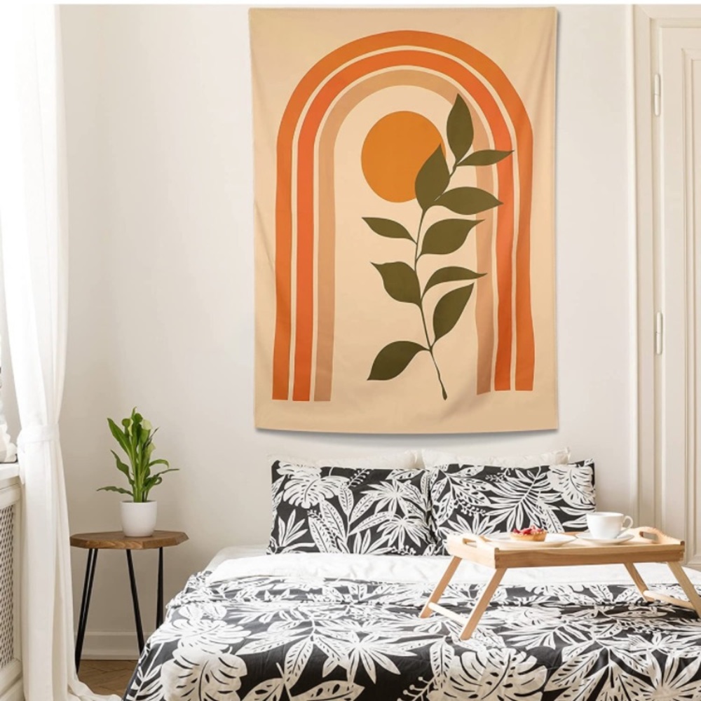 Boho Rainbow/Plant/Sun Tapestry Outdoor Indoor Decor Wall Art/Yoga Mat/Bedspread - Picture 2 of 6